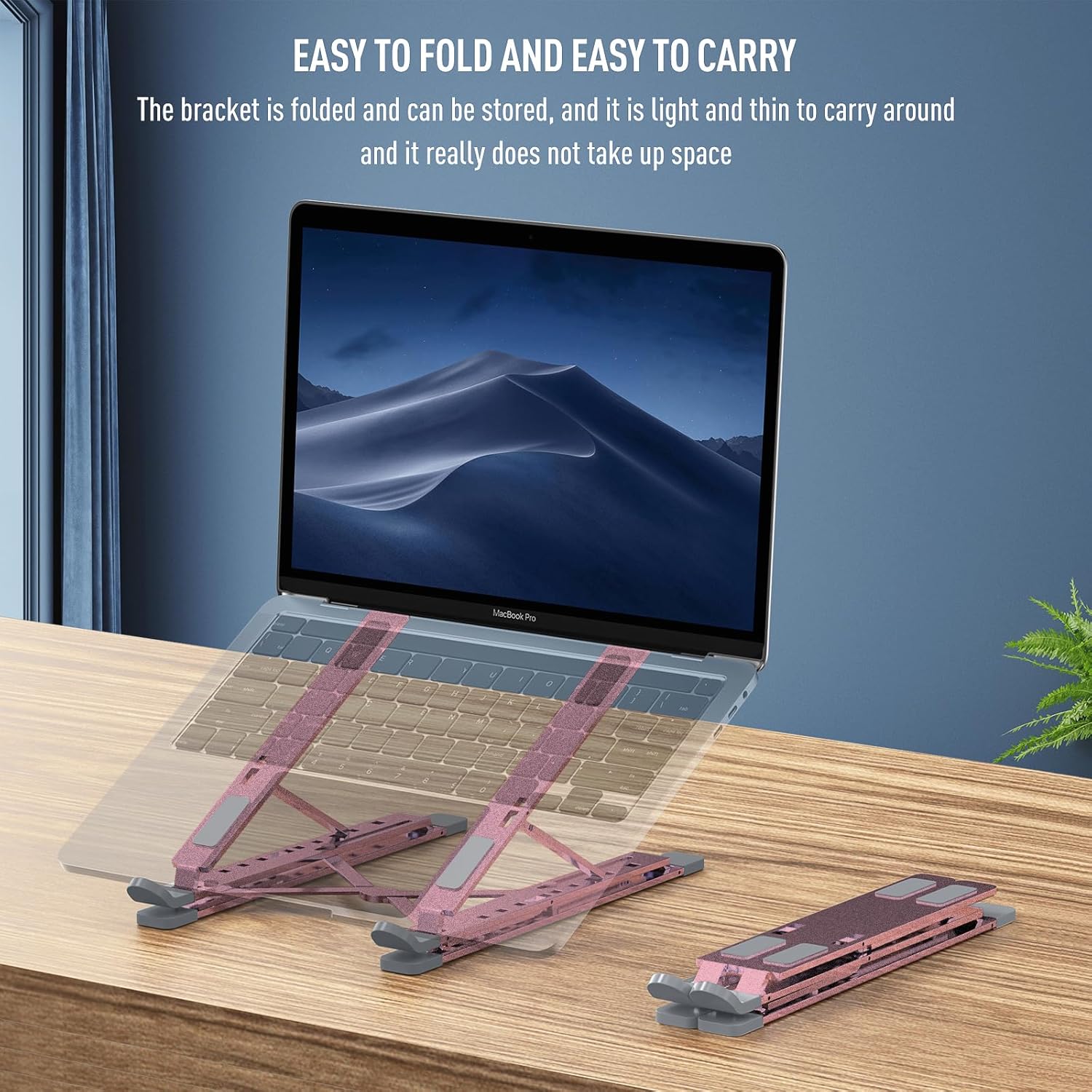Desk Setup Riser - Portable Laptop Stand Foldable, Ultra Slim