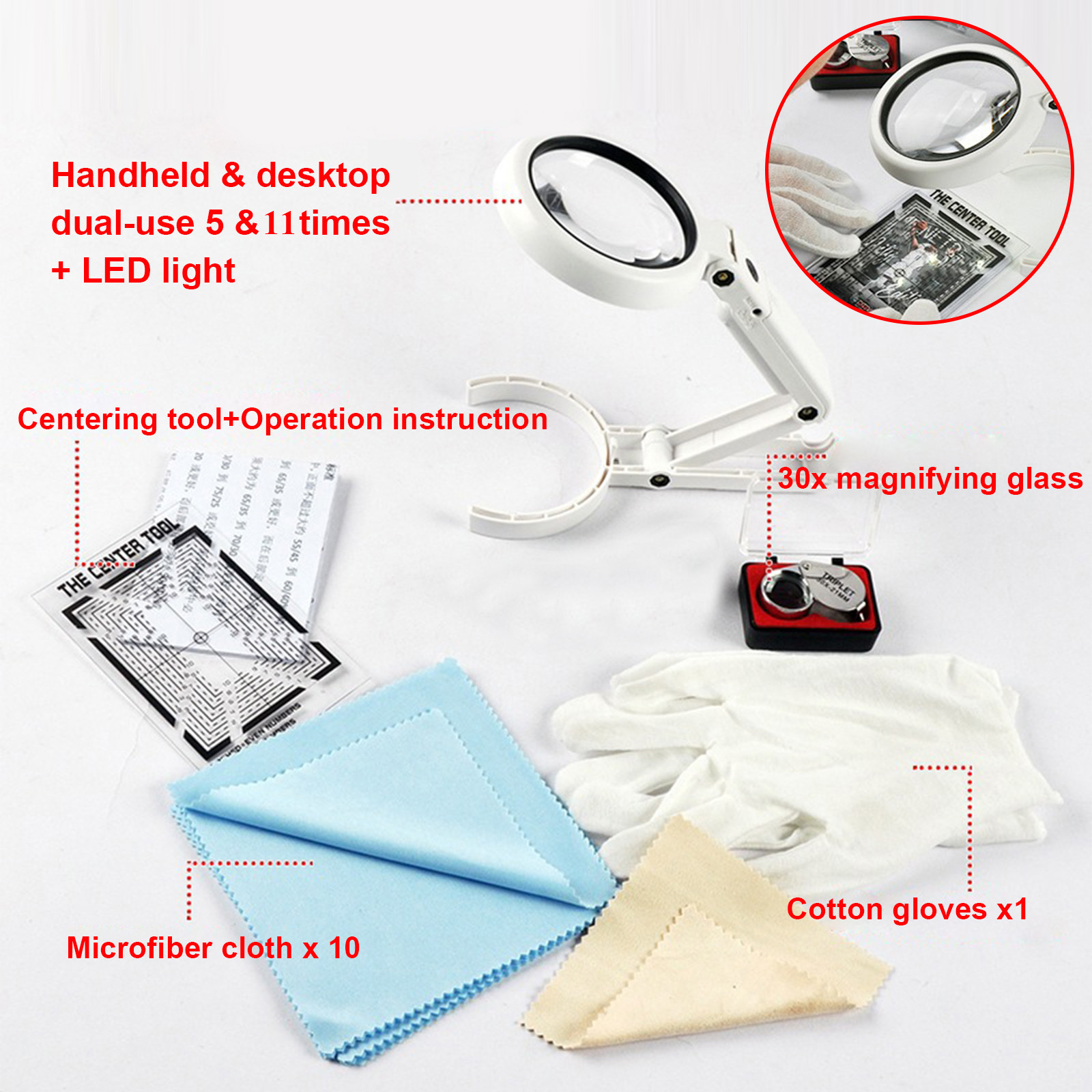Desk Setup Trading - Collection Cards Grading Kit Centering Tool,