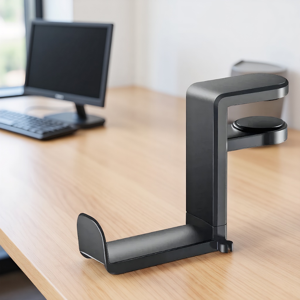 Desk Setup Headphone Stand - Space Saving Adjustable Headphone Stand, 360°