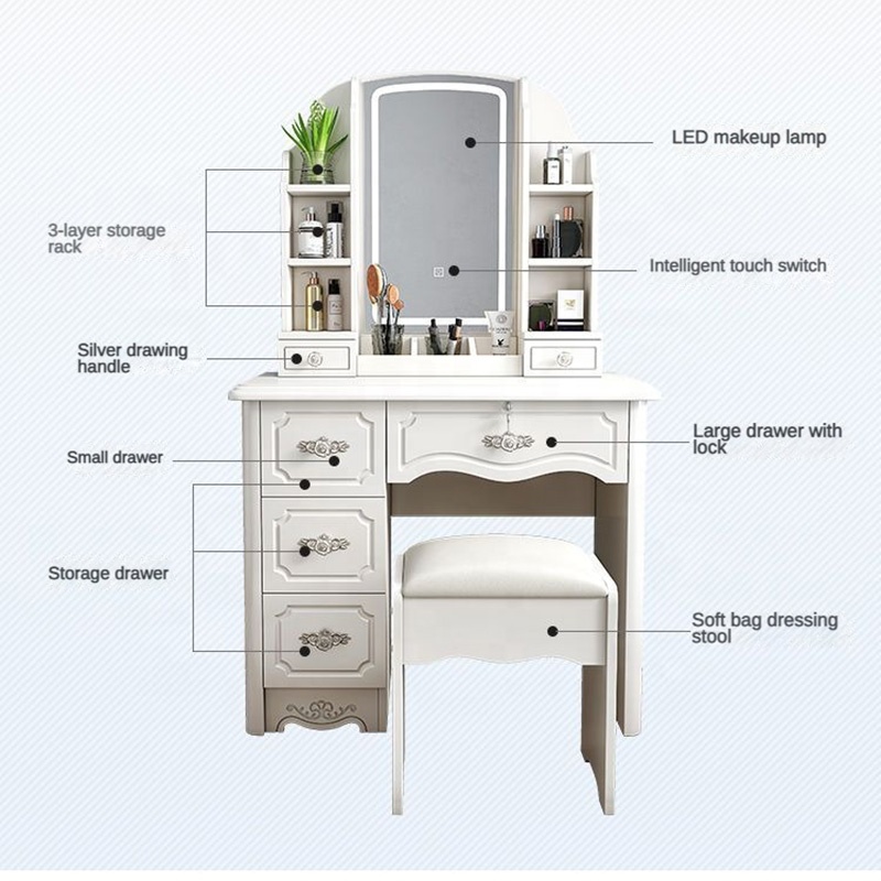 Girls White and pink Modern Wo - Desk Setup Simple incelemesi ve fiyatı