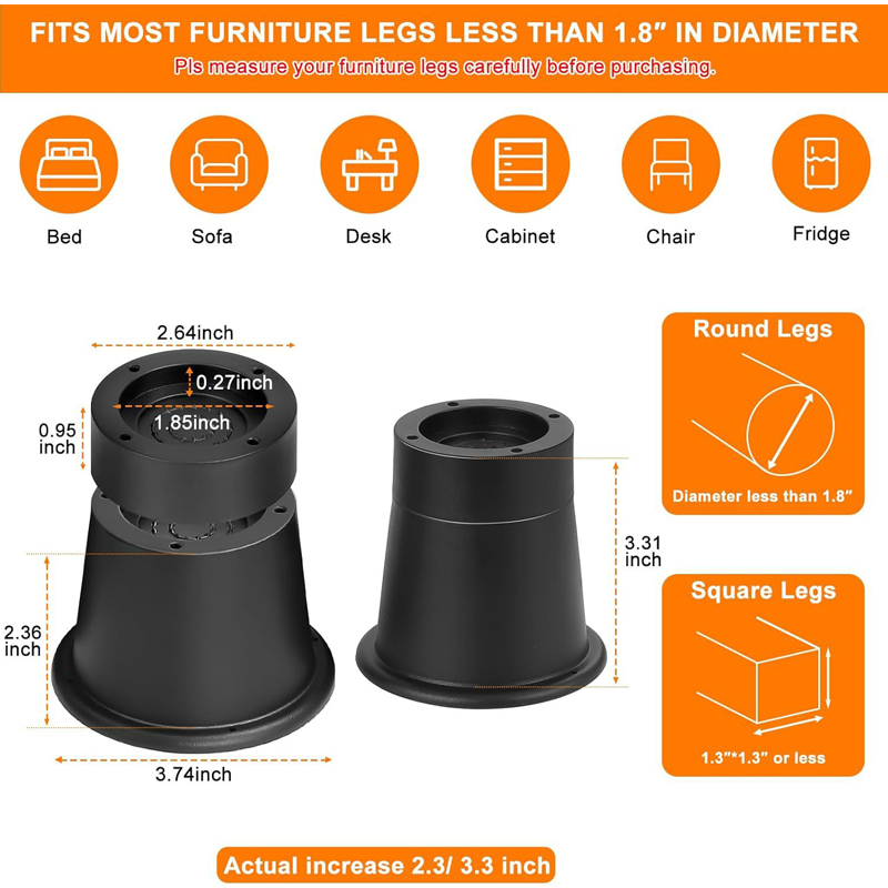 4Pcs Heavy Duty Furniture Rise - Desk Setup Riser incelemesi ve fiyatı