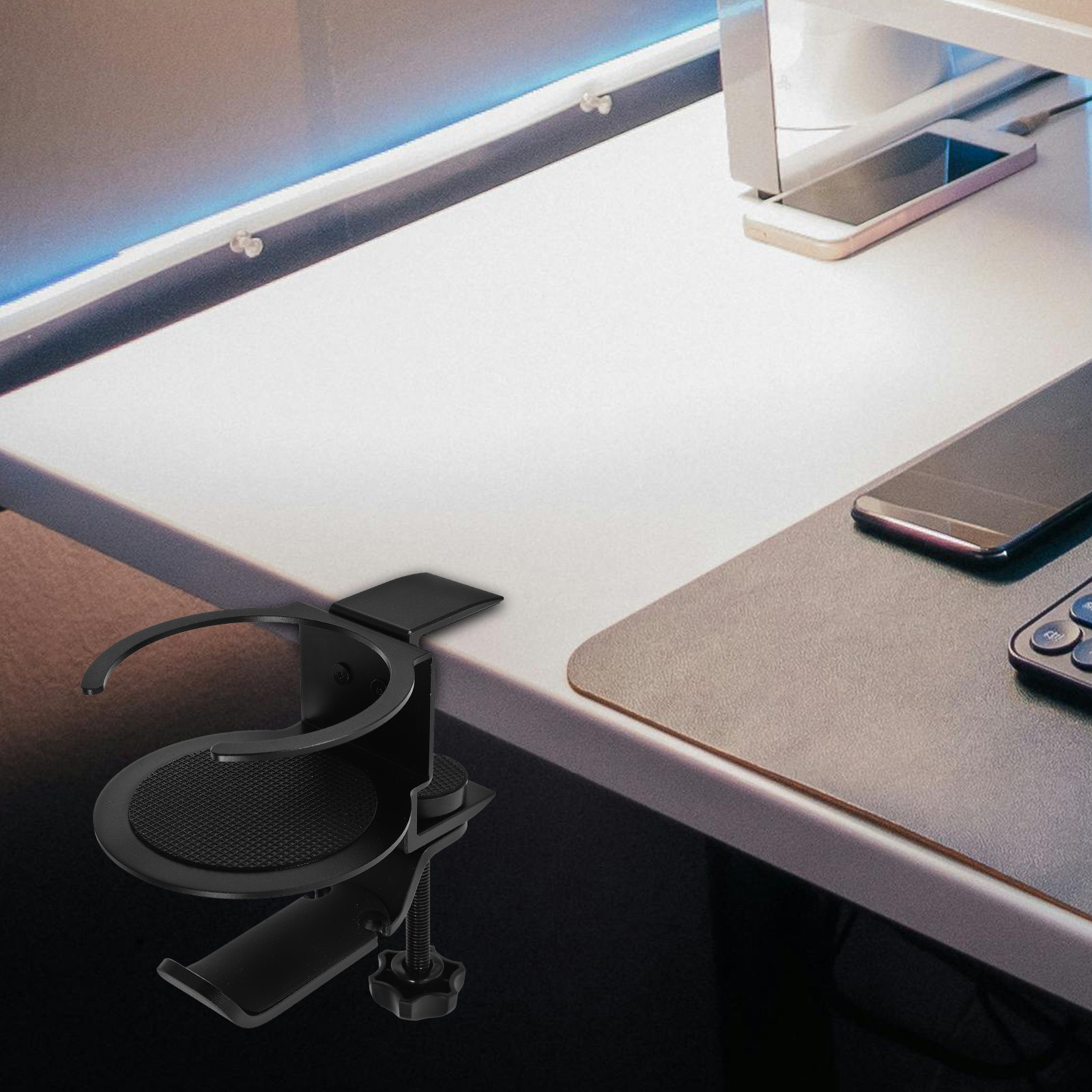 Desk Clamp Cup Holder Headphon - Desk Setup Headphone Stand incelemesi ve fiyatı