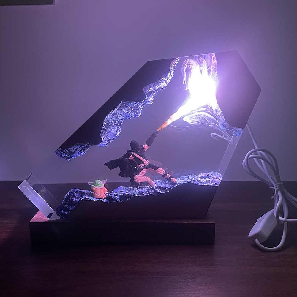Table Resin Lamp Sci-fi Figure - Desk Setup Decor incelemesi ve fiyatı