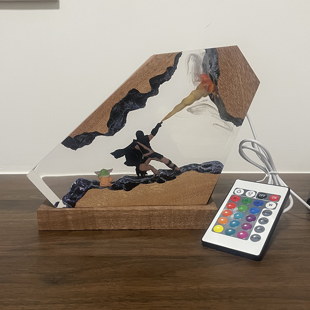 Table Resin Lamp Sci-fi Figure - Desk Setup Decor incelemesi ve fiyatı