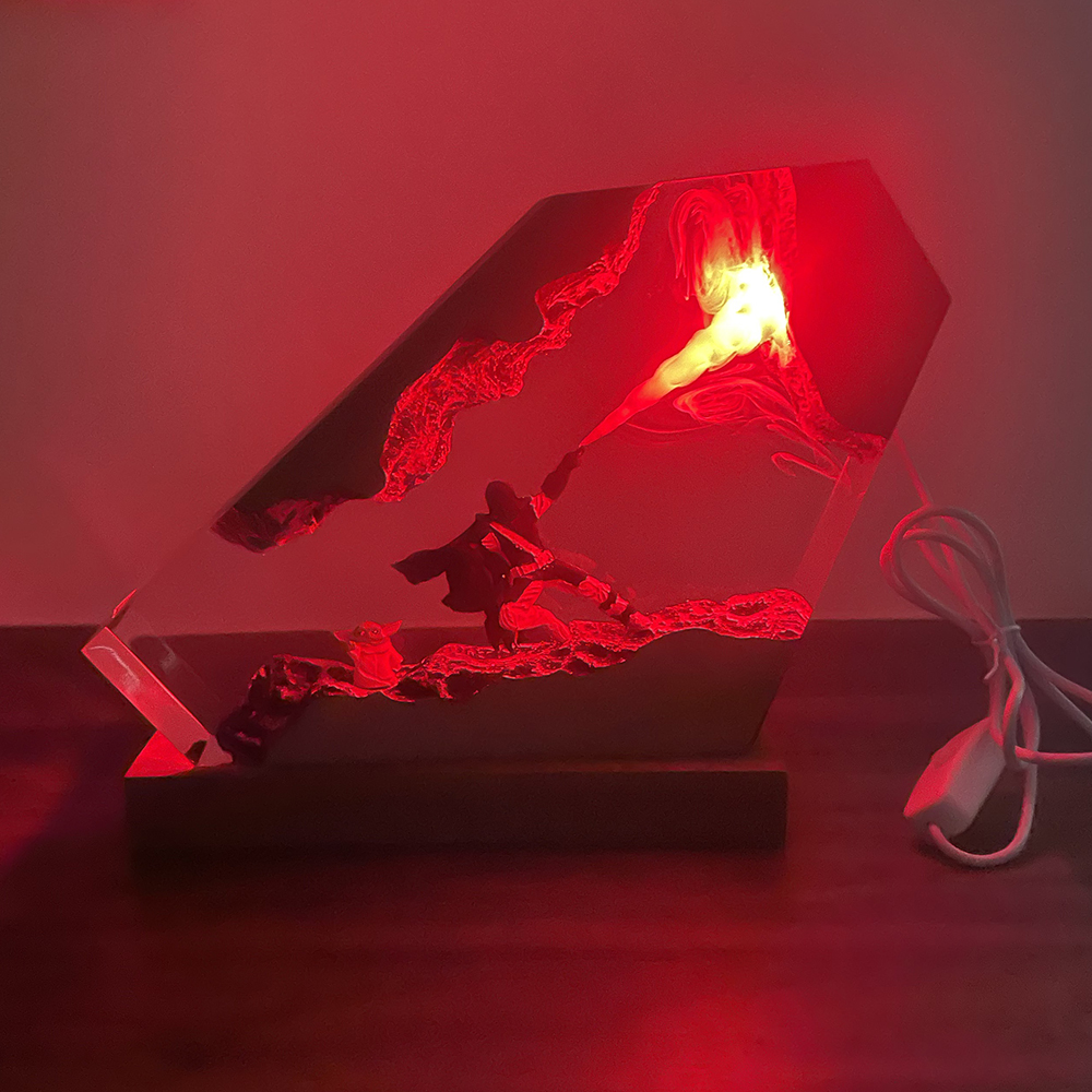 Table Resin Lamp Sci-fi Figure - Desk Setup Decor incelemesi ve fiyatı