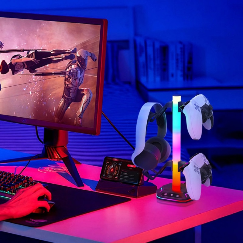 RGB Gaming Headset Stand with  - Desk Setup Headphone Stand incelemesi ve fiyatı