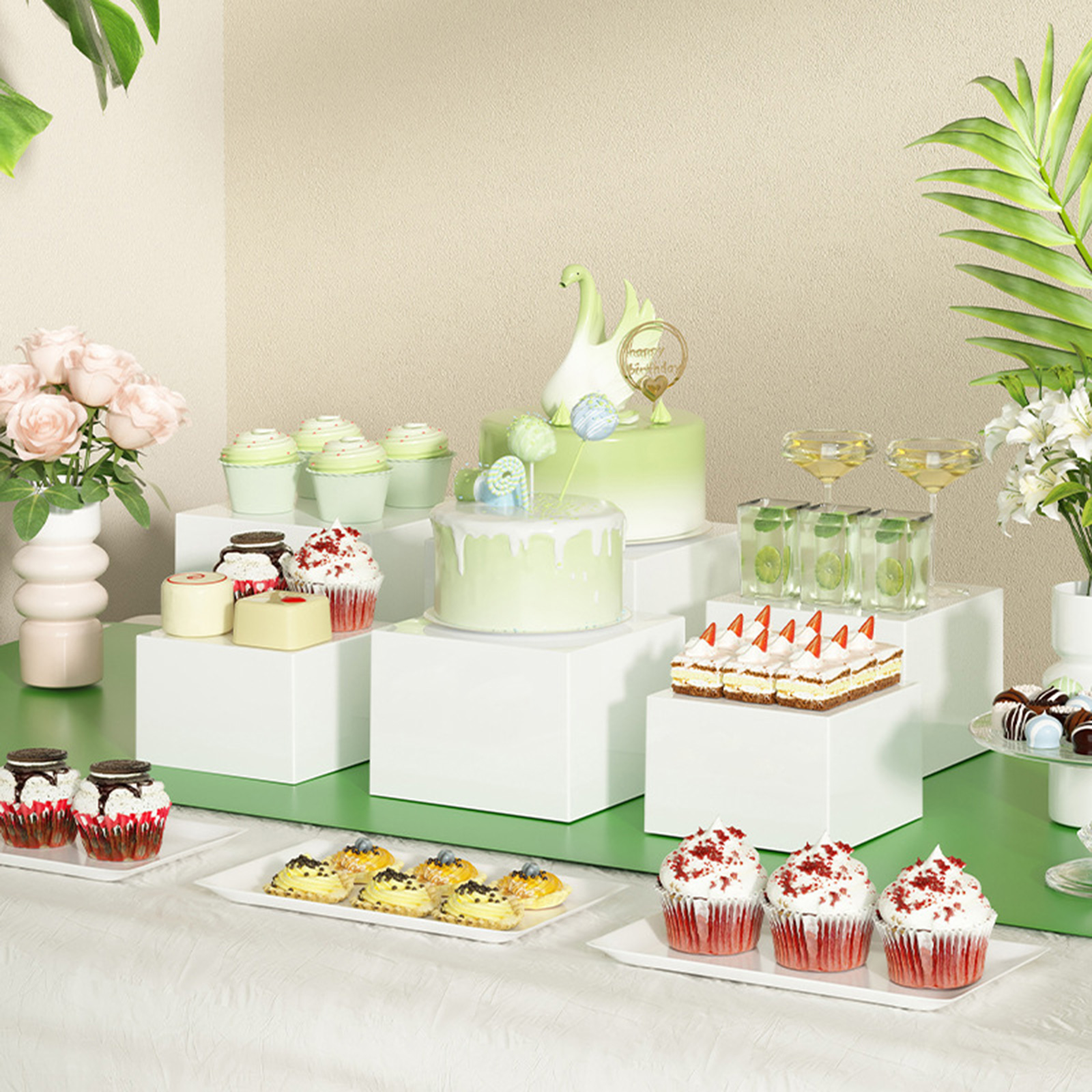 6x Acrylic Buffet Riser Desser - Desk Setup Riser incelemesi ve fiyatı